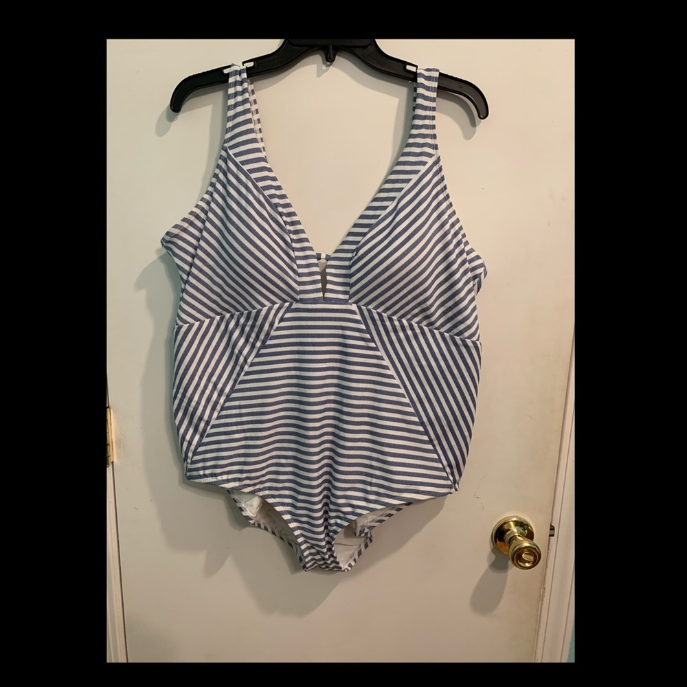 Striped One Piece Swimsuit